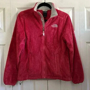 The North Face Fuzzy Coral Pink zip up jacket size S